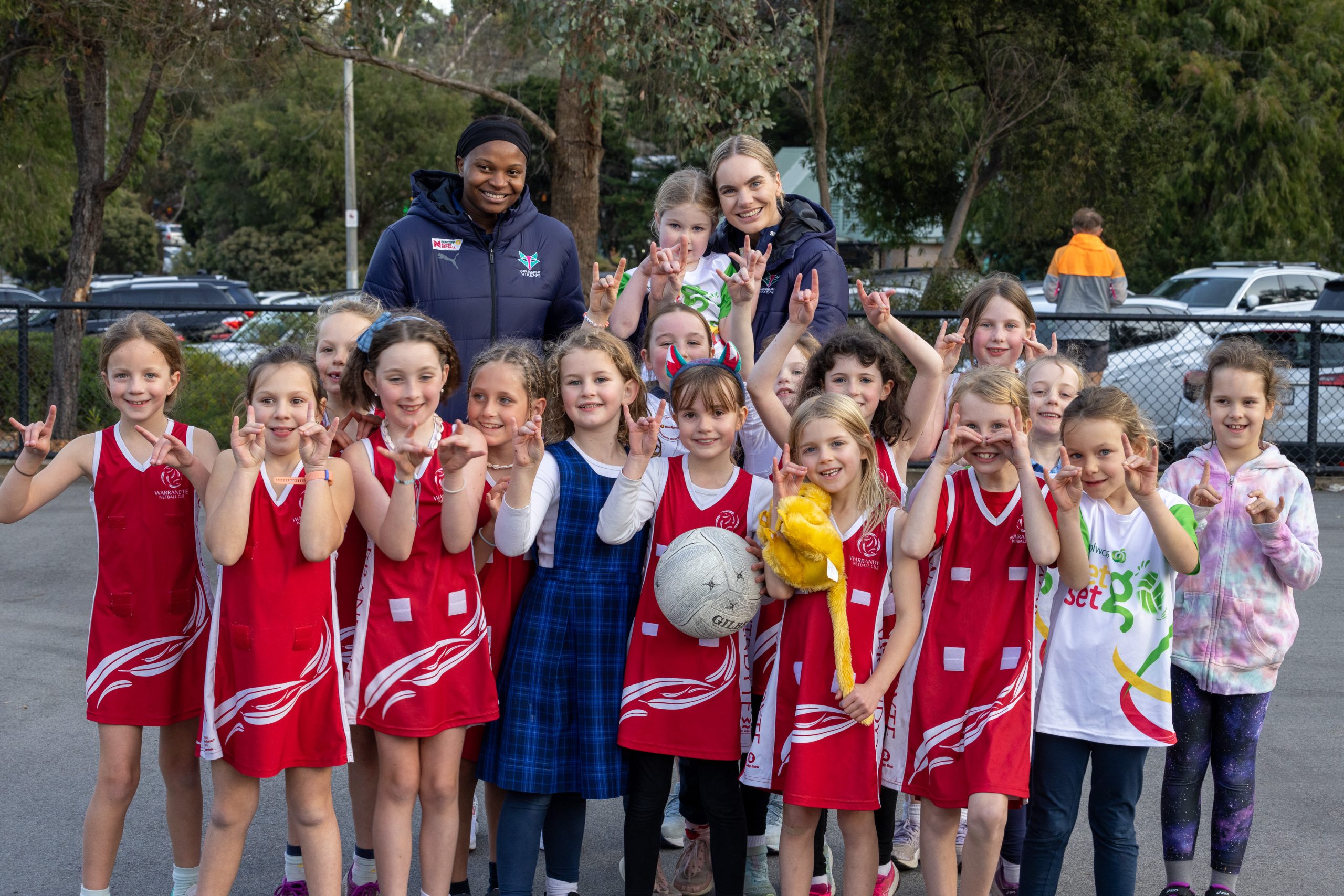 Kiera and MJ at Warrandyte Netball Club