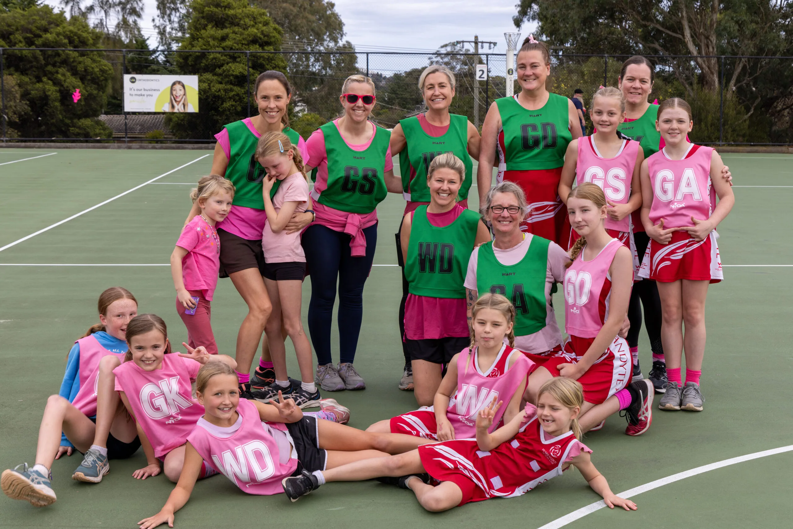 Mothers and daughters sharing the netball court